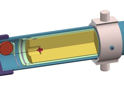 Neumeister Hydraulik entwickelt für mehrstufige Hydraulikzylinder ein zuverlässiges Messverfahren, das die Position des Zylinderkolbens berührungslos an die außen liegende Auswerteelektronik übermittelt.