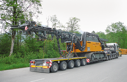 Leader cylinders and other high-quality hydraulic products from Neumeister are built into this versatile, mobile piling and drilling rig as standard. 
